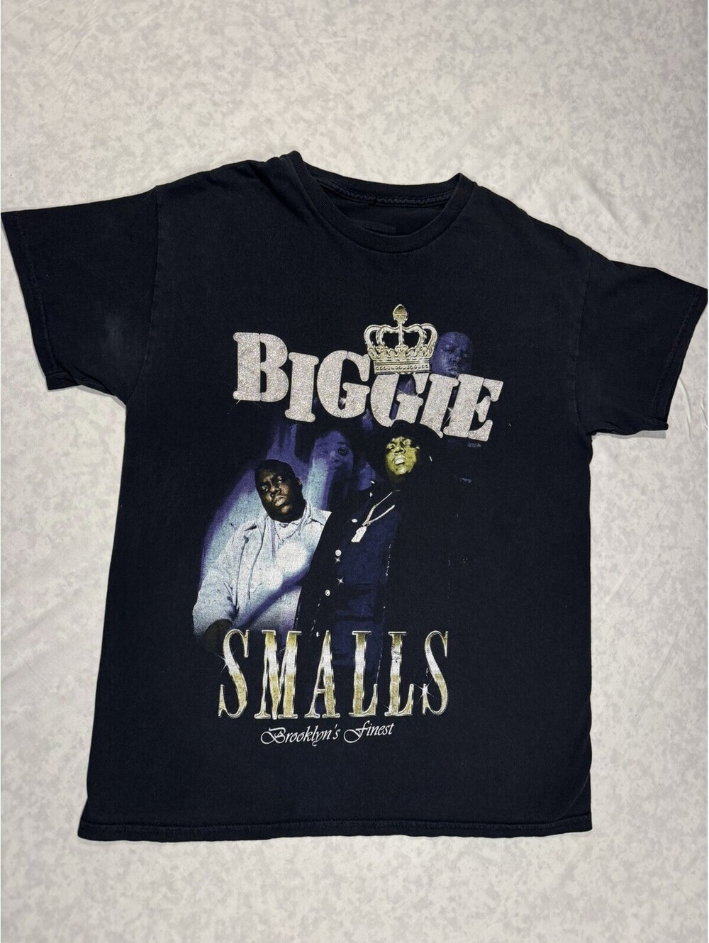 The Notorious BIG Biggie Smalls Brooklyn’s Finest T Shirt Black Graphic Hip Hop